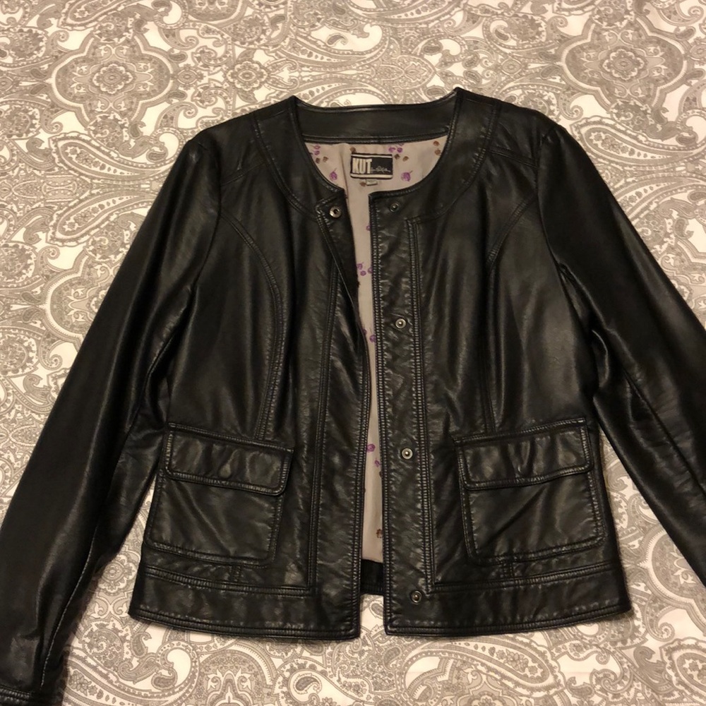 Faux leather jacket